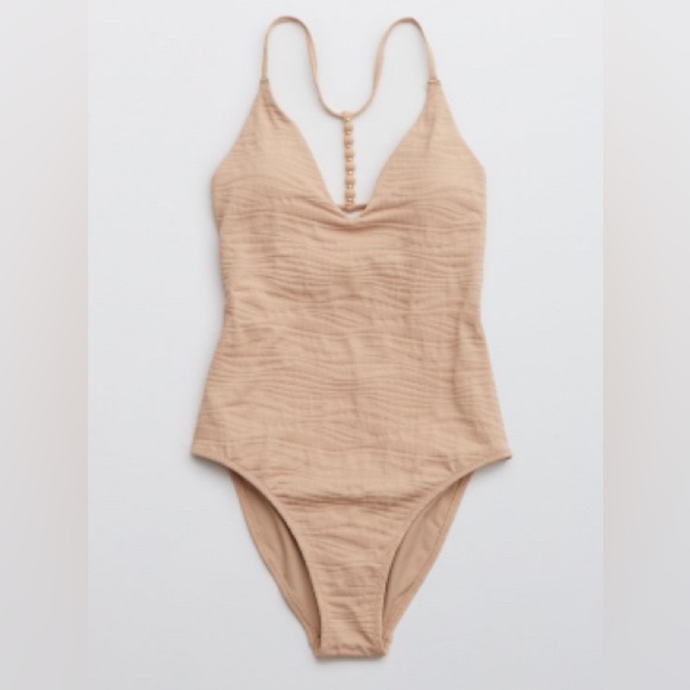 NWT Aerie One Piece Tan Swimsuit